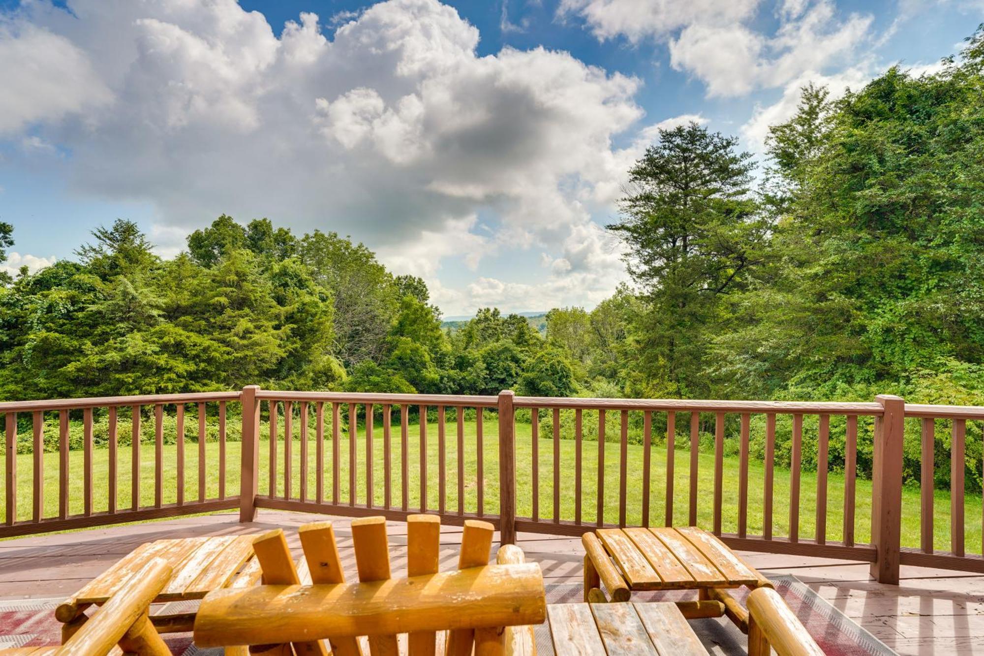 Luxury Log Cabin With Ev Charger And Mtn Views! Blairstown Екстериор снимка