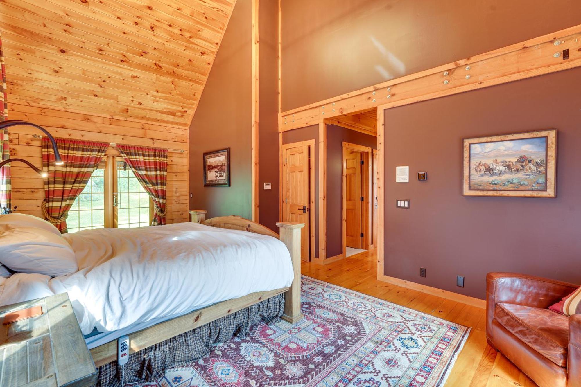 Luxury Log Cabin With Ev Charger And Mtn Views! Blairstown Екстериор снимка